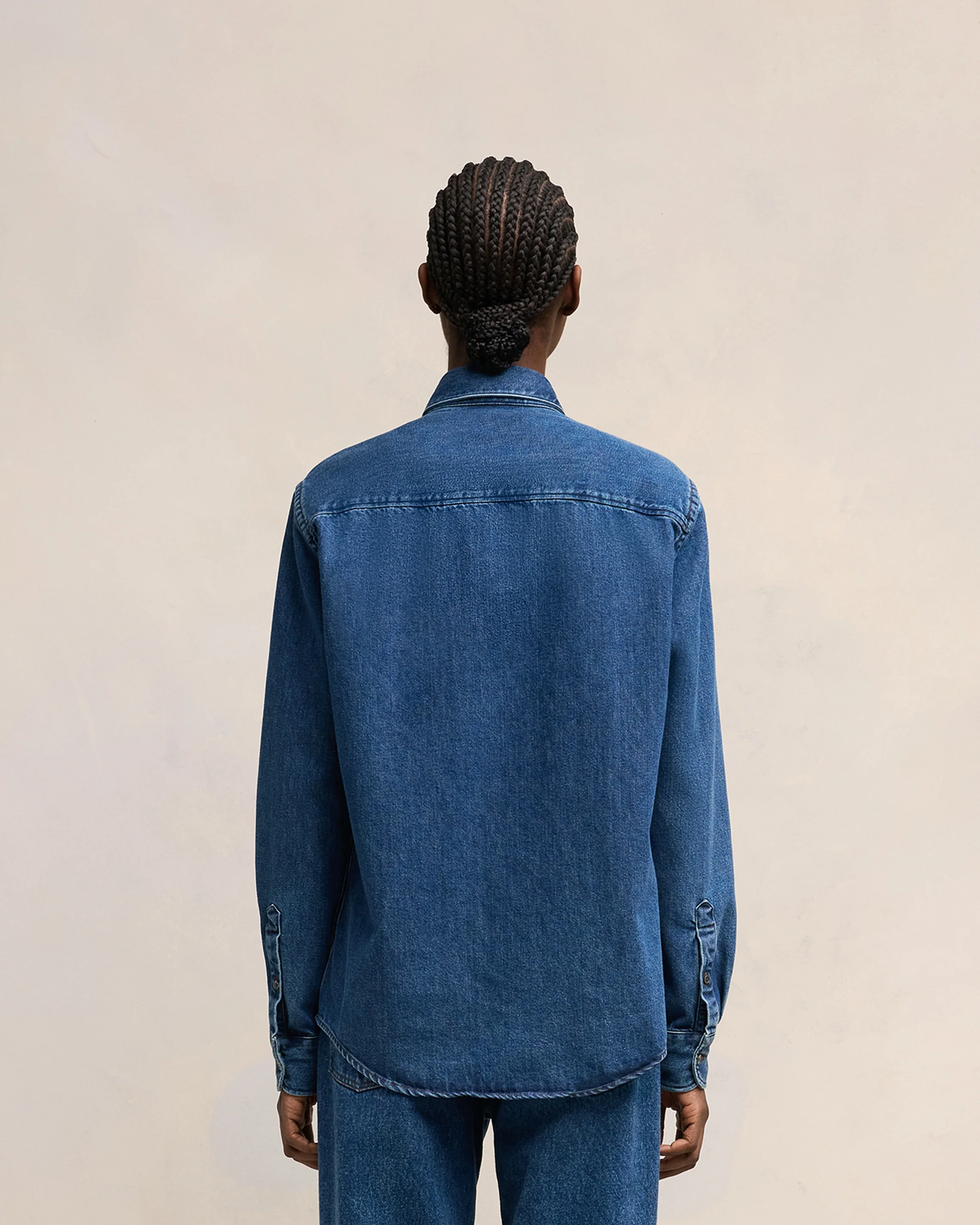 Used Blue Button-Down Ami De Coeur Shirt - leoleo123123