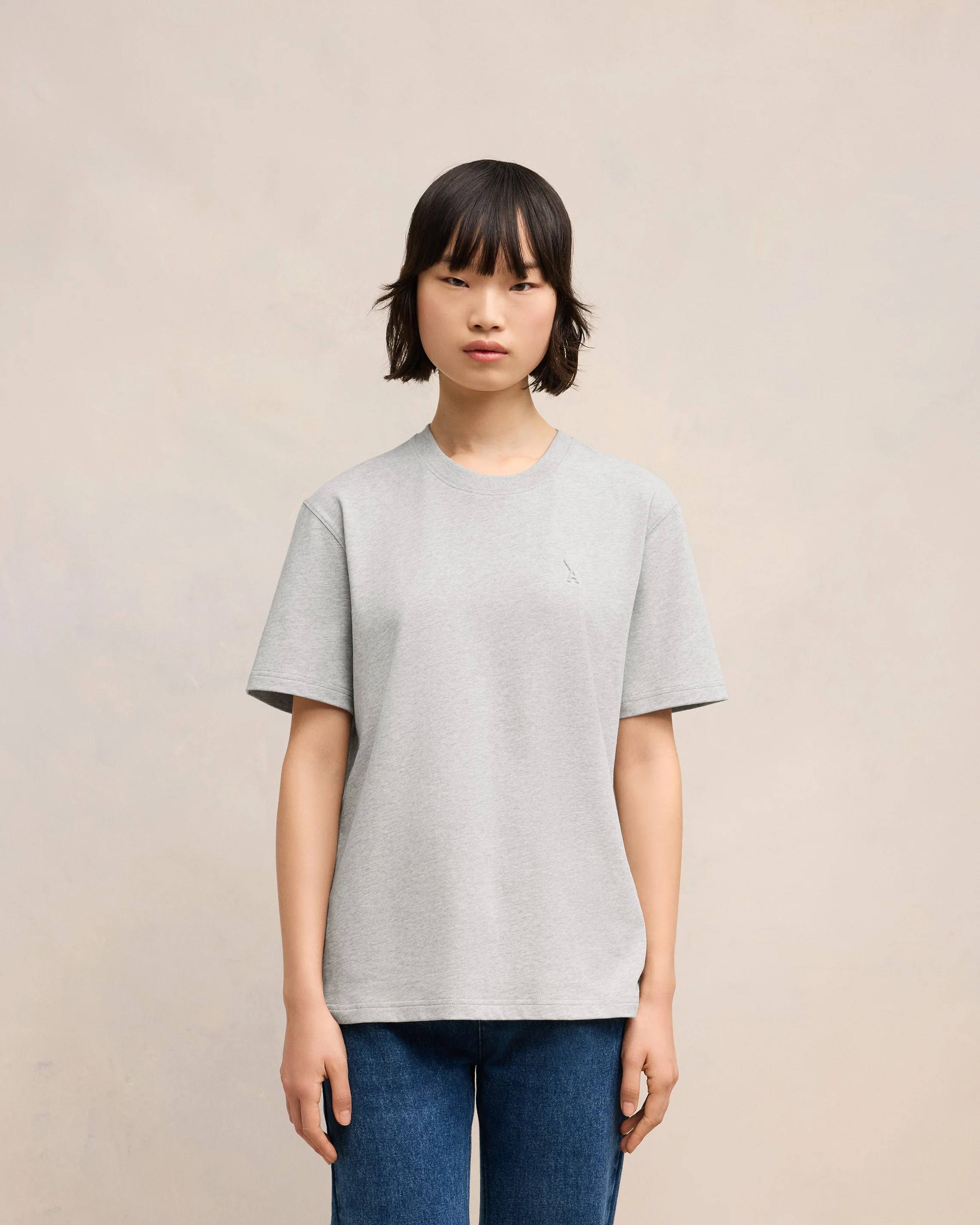 Heather Ash Grey Ami De Coeur T-Shirt - leoleo123123