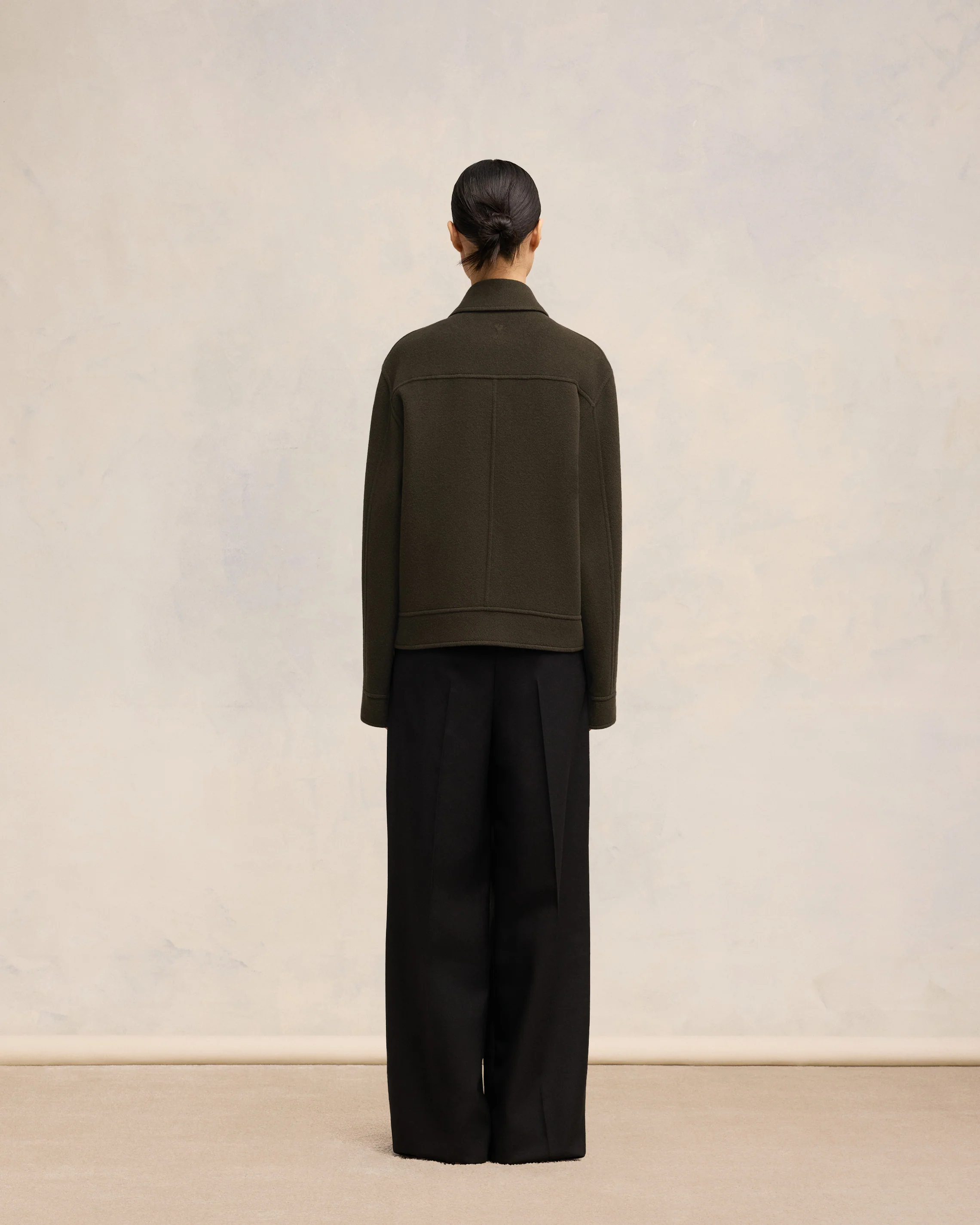 Dark Coffee Boxy Buttoned Jacket - leoleo123123