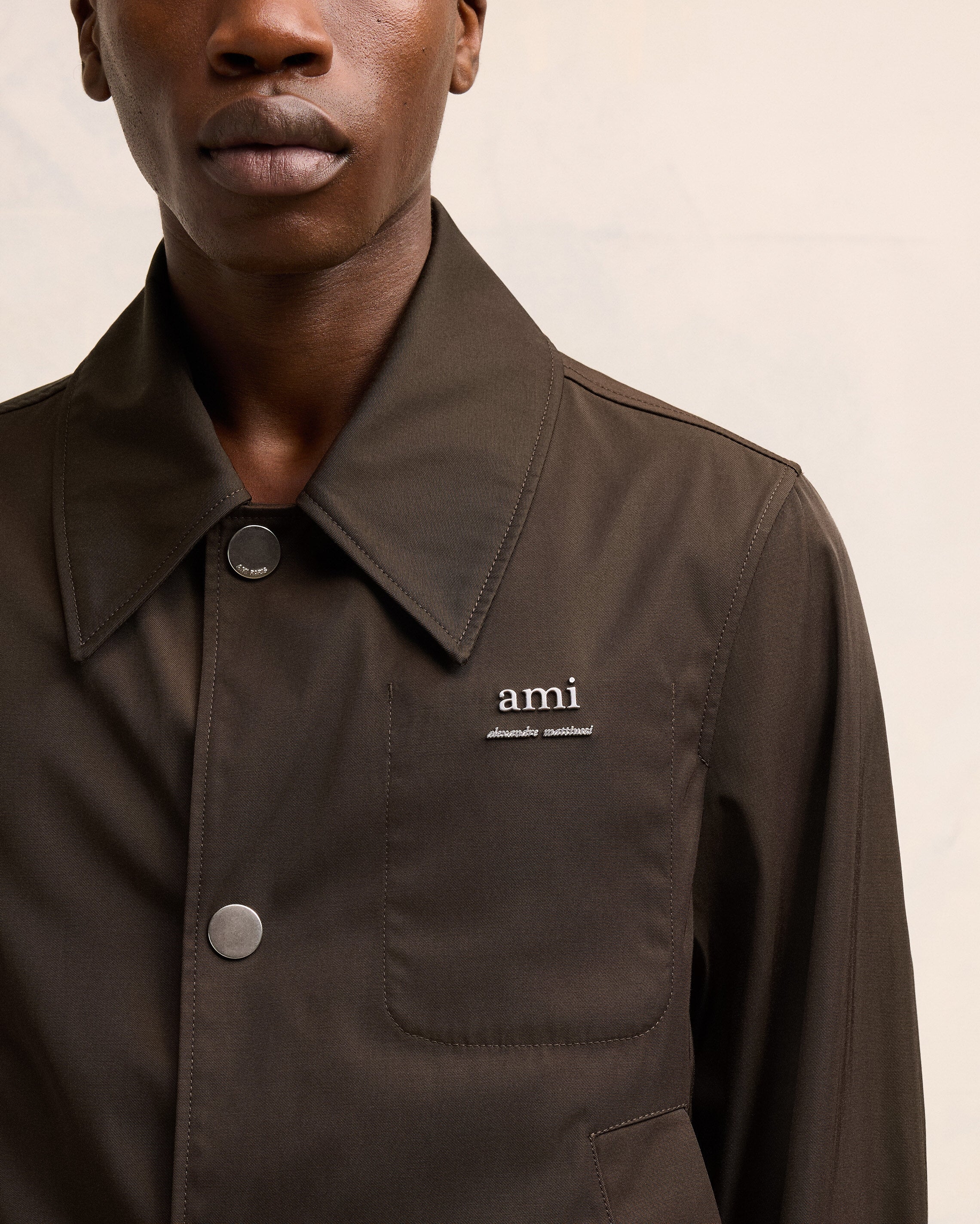 Dark Coffee Ami Alexandre Mattiussi Buttoned Jacket - leoleo123123