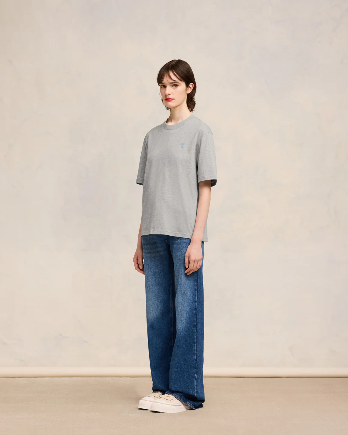Heather Ash Grey/Cashmere Blue Ami De Coeur T-Shirt - leoleo123123
