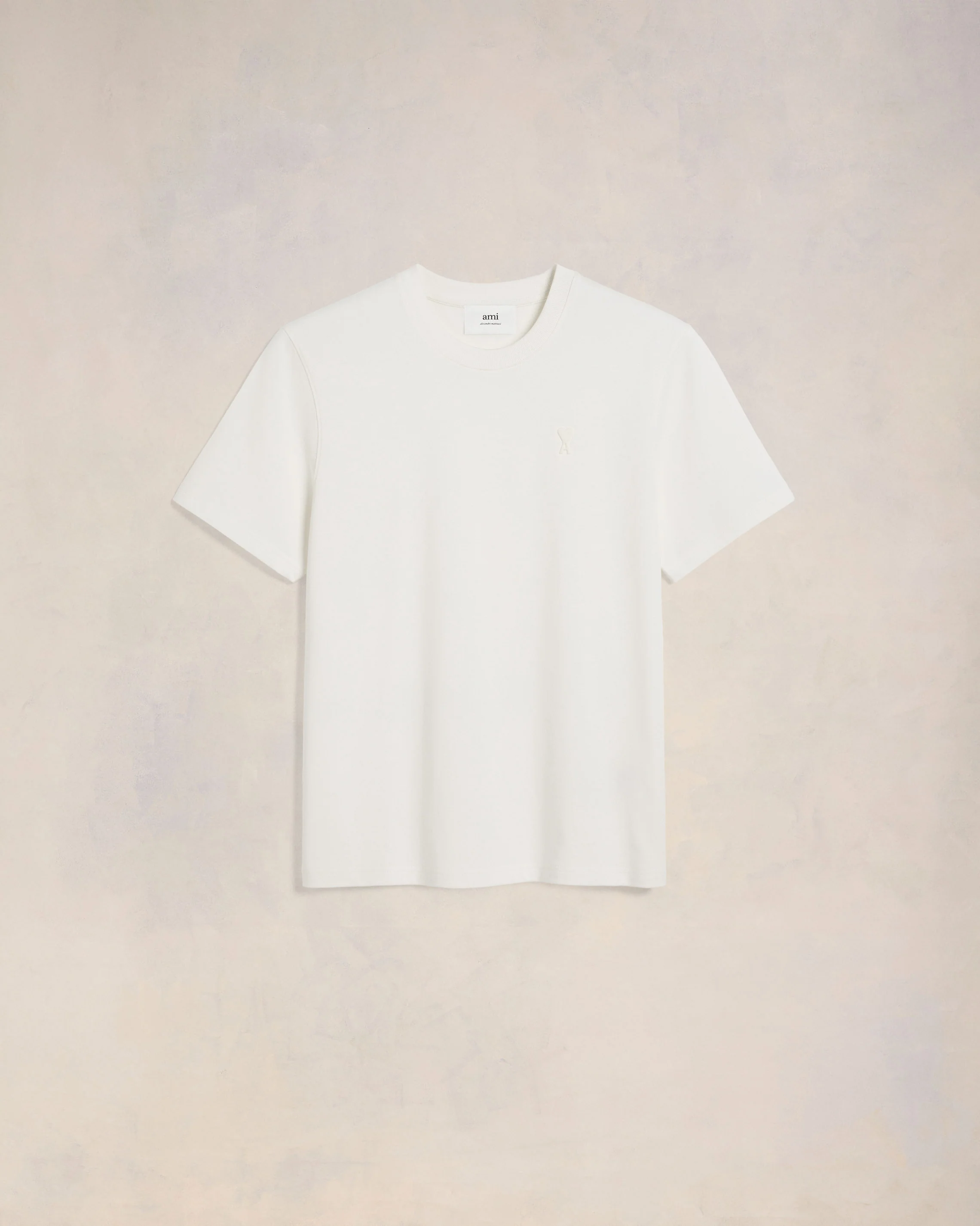 White Embossed T-Shirt | Ami de Coeur | Ami Paris US - leoleo123123