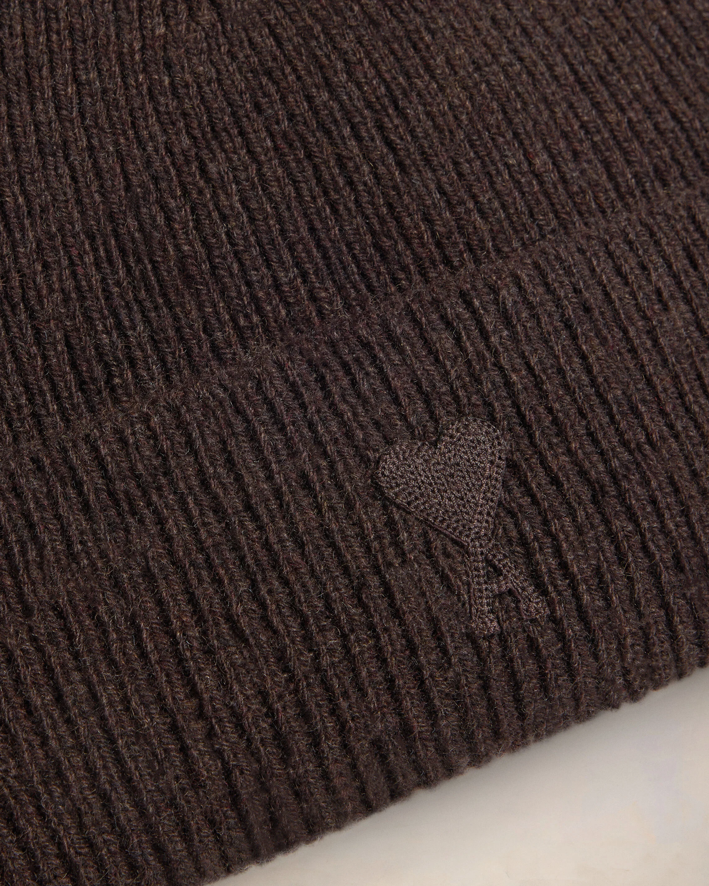 Dark Coffee Cashmere Ami De Coeur Beanie - leoleo123123