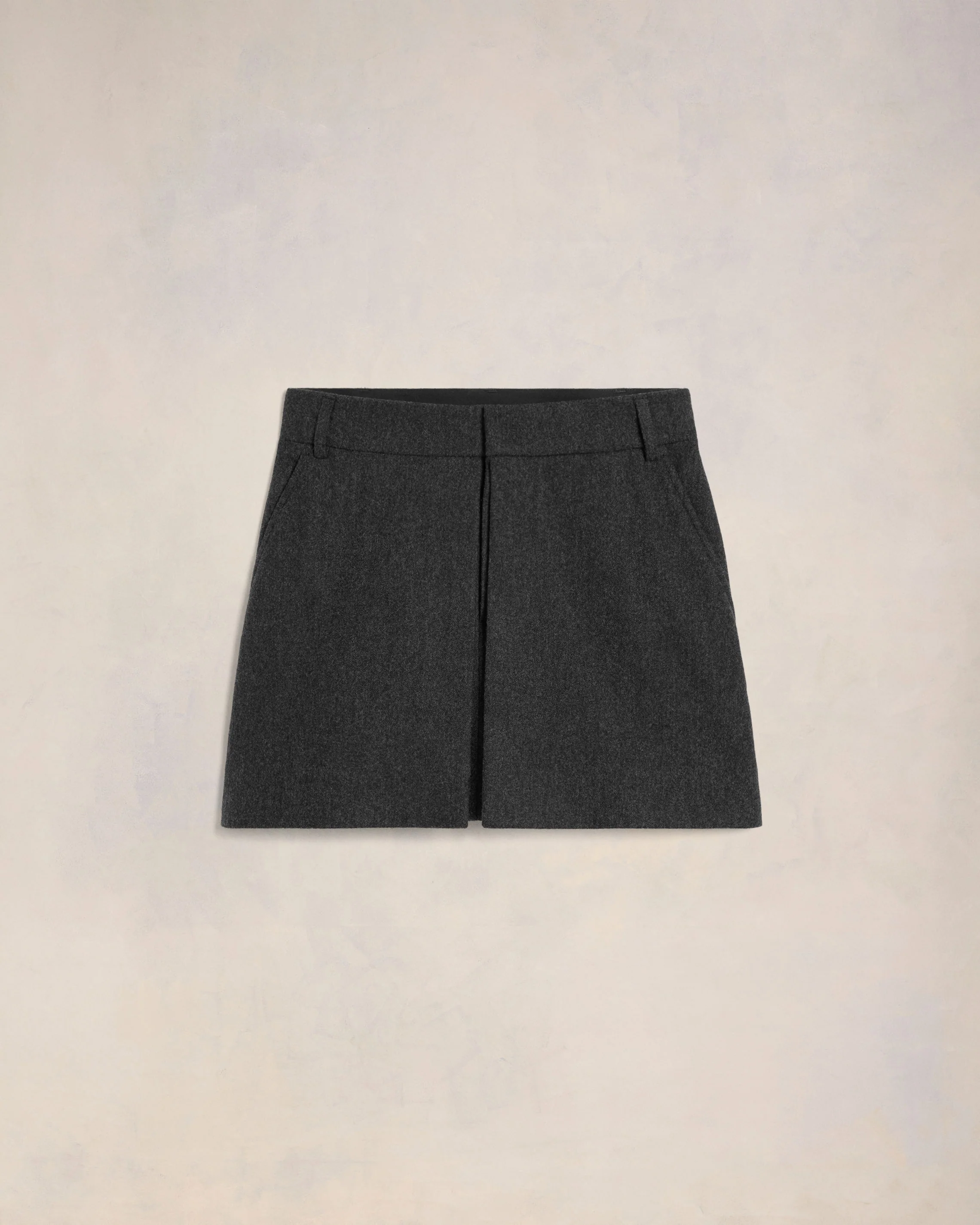 Dark Grey Mini Skirt With Panels - leoleo123123