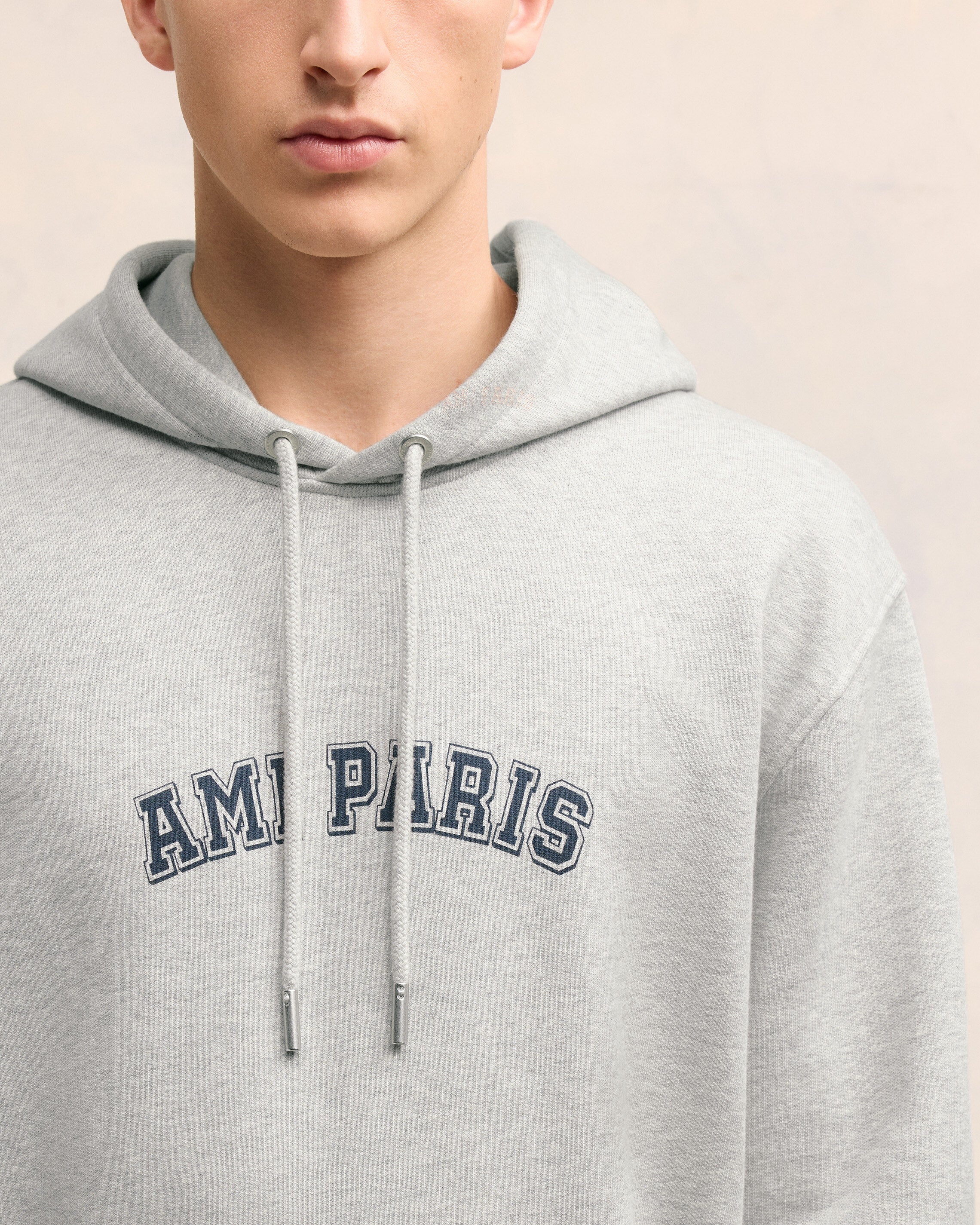 Heather Ash Grey Ami Paris Hoodie - leoleo123123