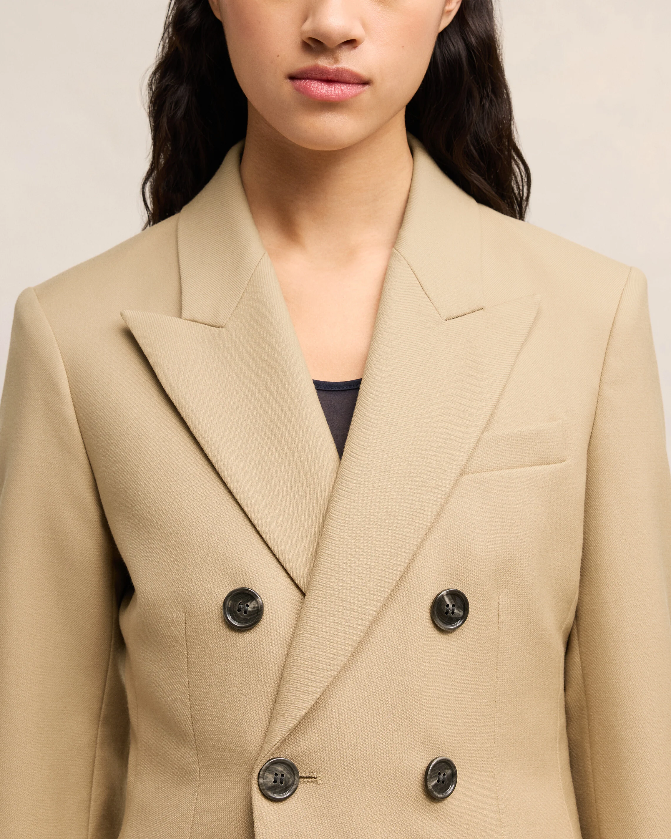 Sand Double Breasted Jacket - leoleo123123