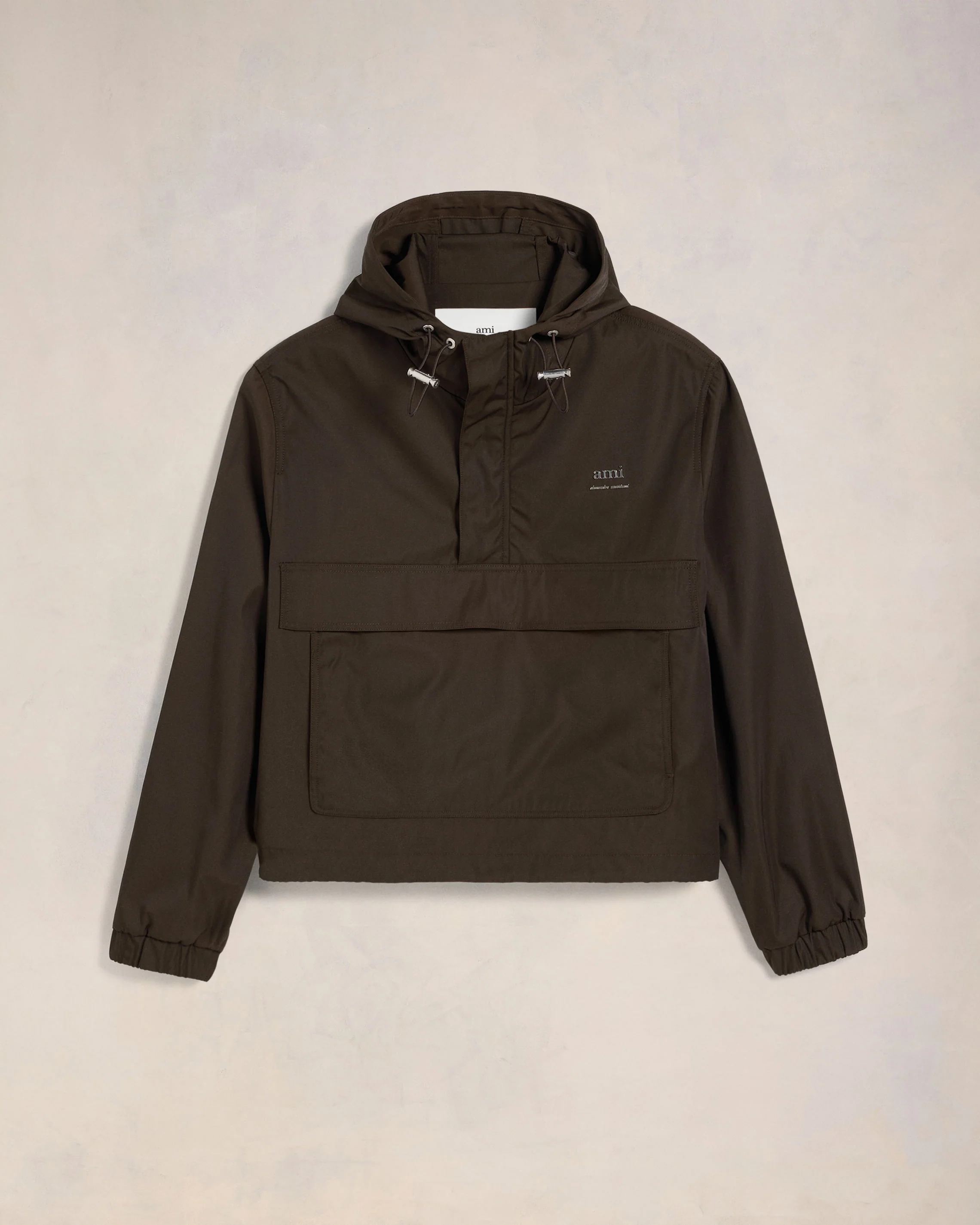 Dark Coffee Hooded Ami Alexandre Mattiussi Windbreaker - leoleo123123