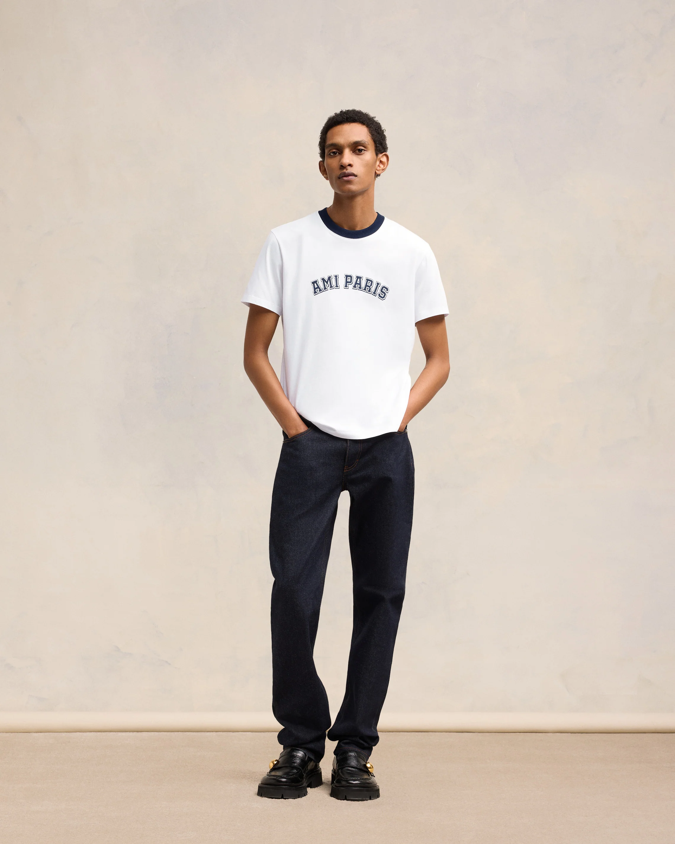 Printed white t-shirt | Ami Paris US - leoleo123123