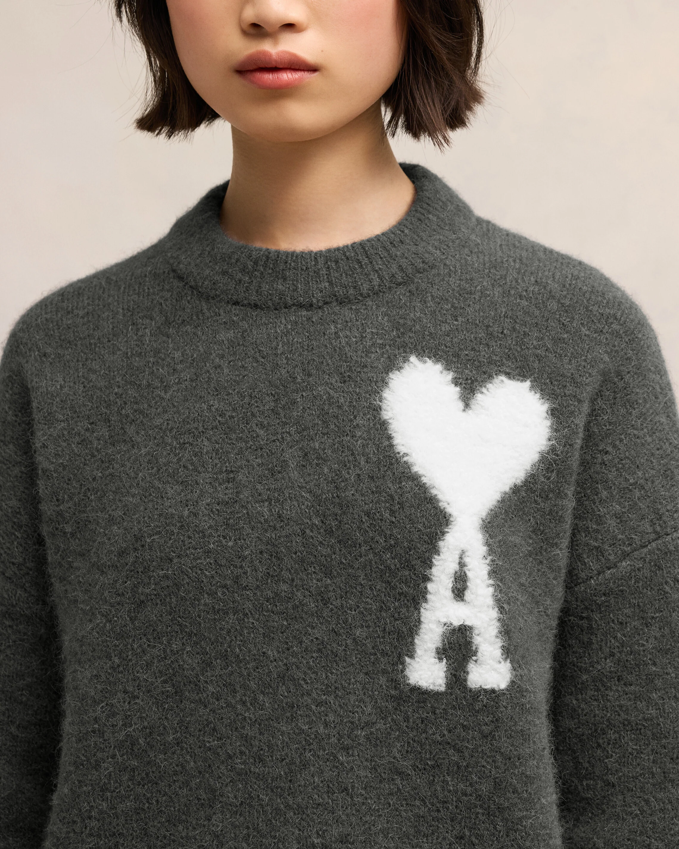 Alpaca Wool Jumper | Ami De Coeur | Ami Paris US - leoleo123123