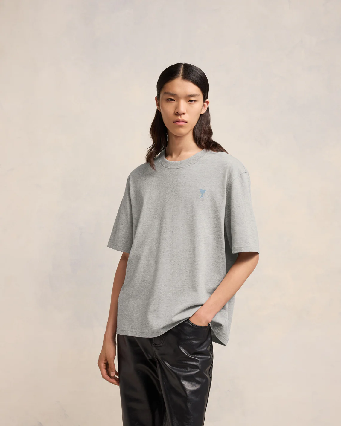 Heather Ash Grey/Cashmere Blue Ami De Coeur T-Shirt - leoleo123123