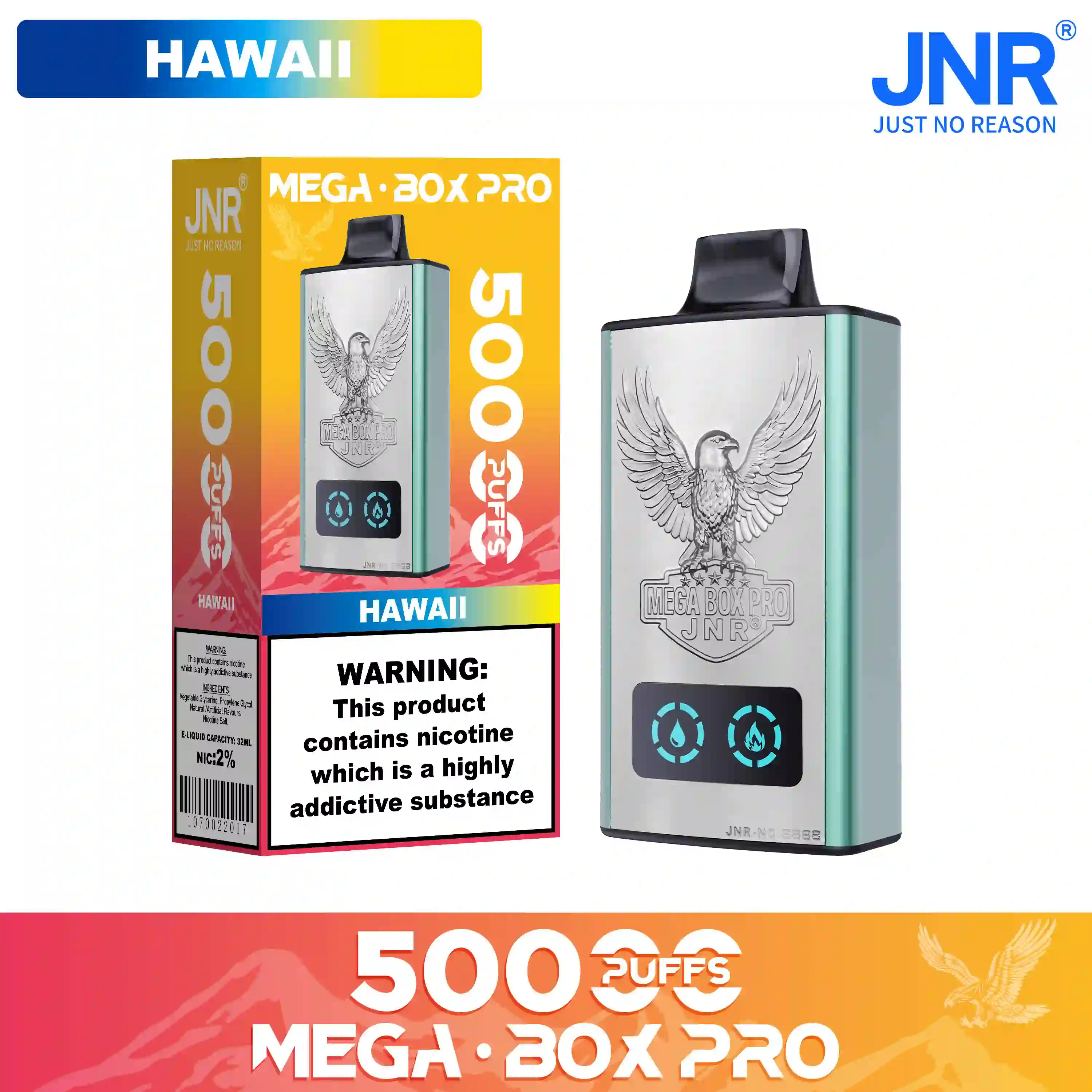 White Peach Razz – Mega Box Pro jednorazowy vape 50000 zaciągnięć - leoleo123123