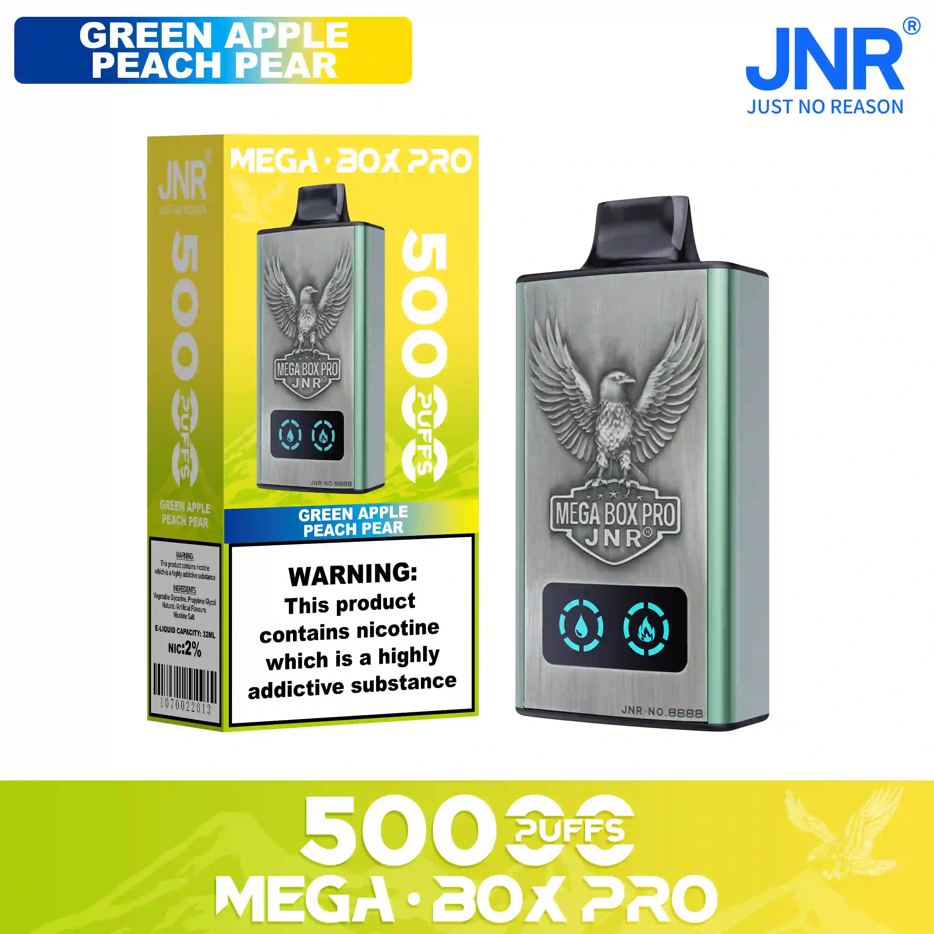 White Peach Razz – Mega Box Pro jednorazowy vape 50000 zaciągnięć - leoleo123123