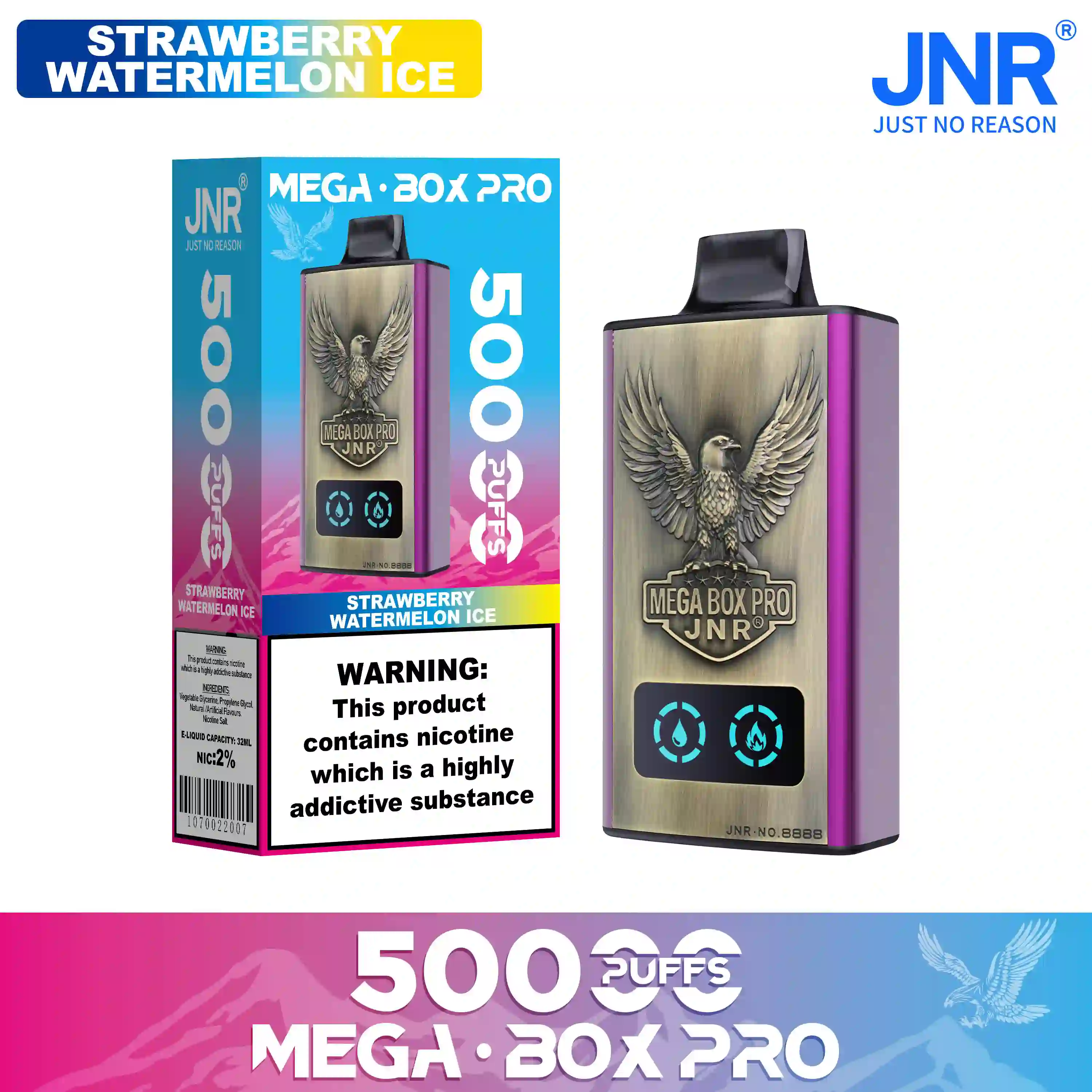 White Peach Razz – Mega Box Pro jednorazowy vape 50000 zaciągnięć - leoleo123123