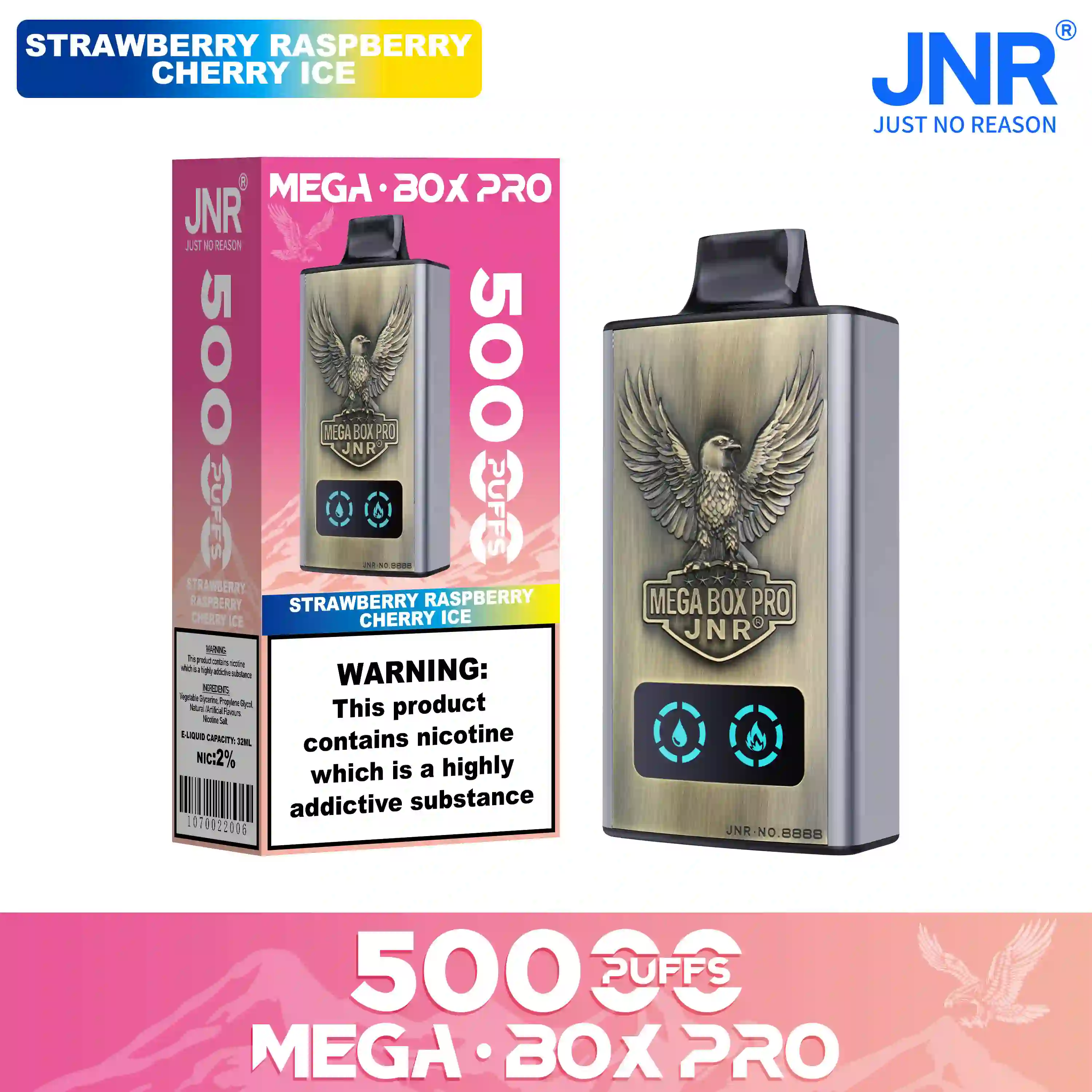 White Peach Razz – Mega Box Pro jednorazowy vape 50000 zaciągnięć - leoleo123123