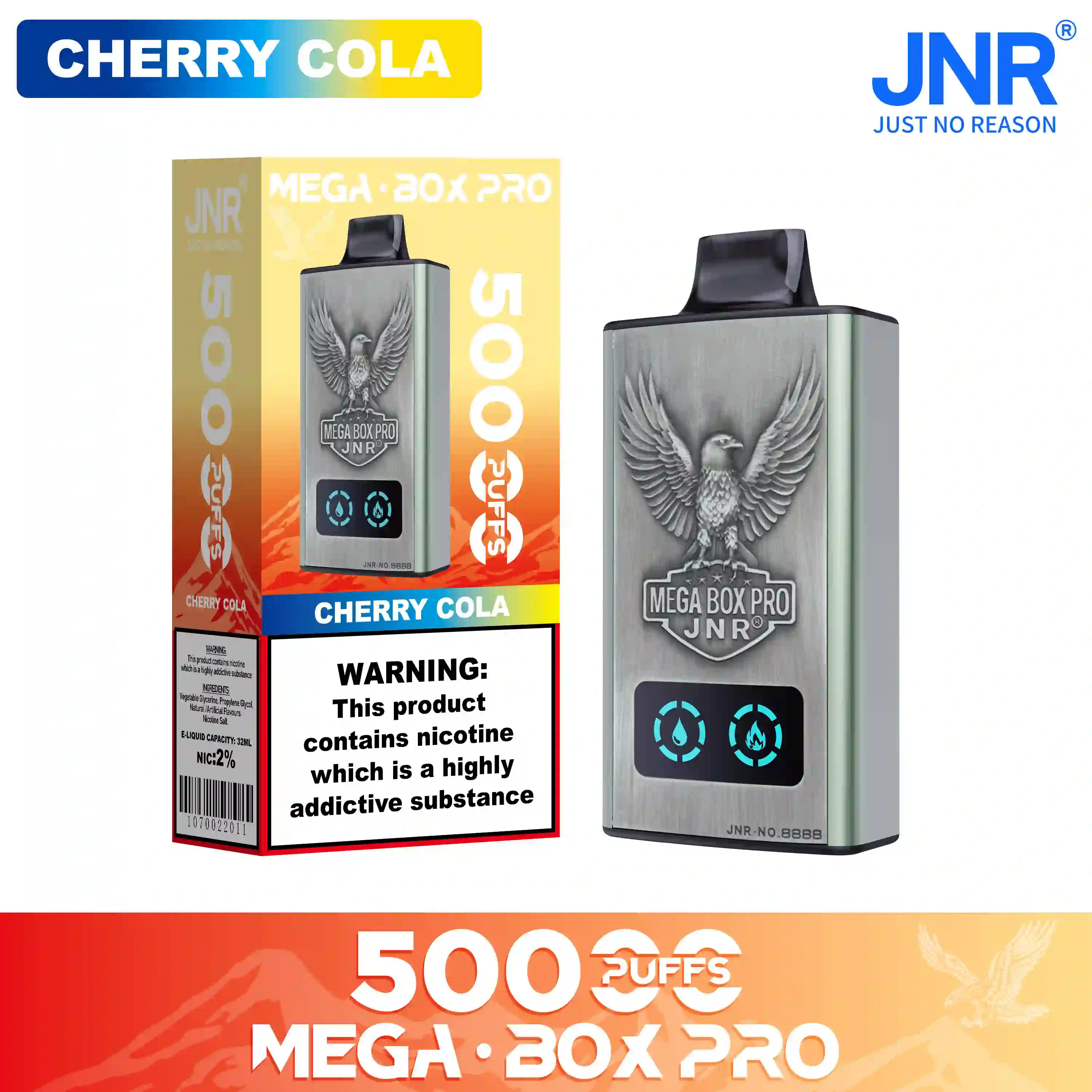 White Peach Razz – Mega Box Pro jednorazowy vape 50000 zaciągnięć - leoleo123123
