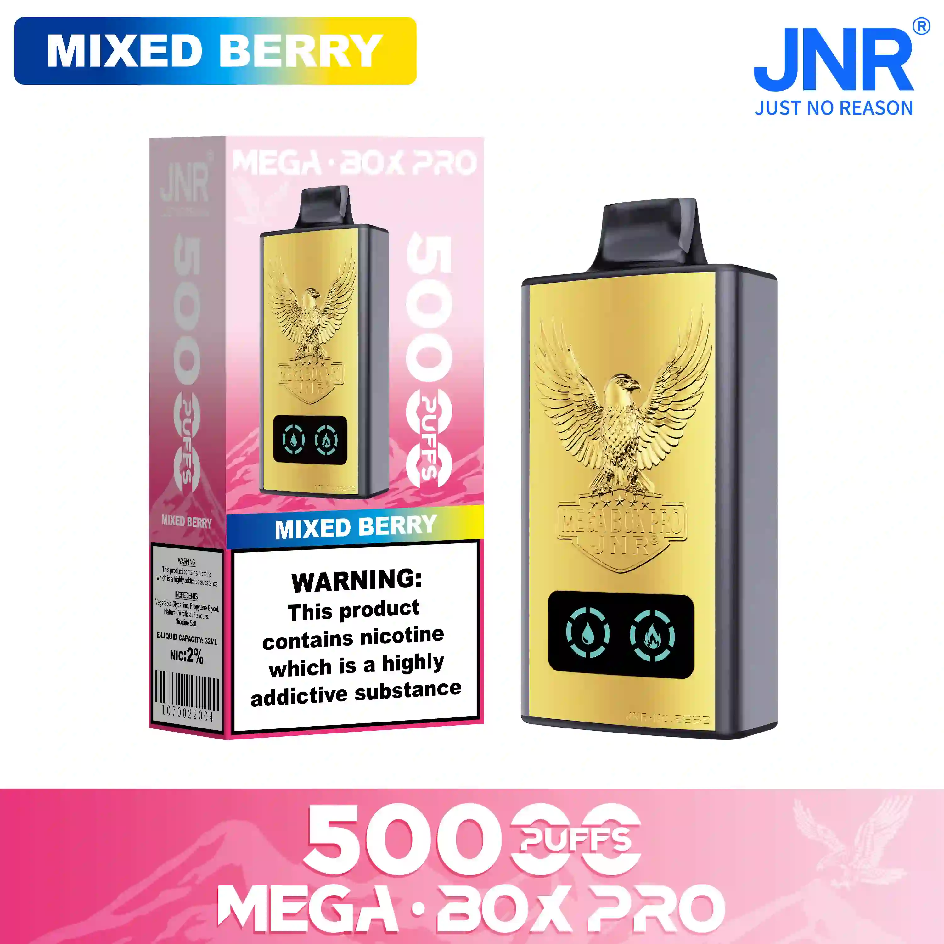White Peach Razz – Mega Box Pro jednorazowy vape 50000 zaciągnięć - leoleo123123