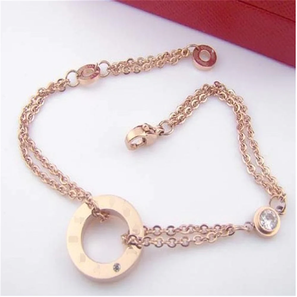 Gold Minimalist Adjustment Hoops Chain Bracelet