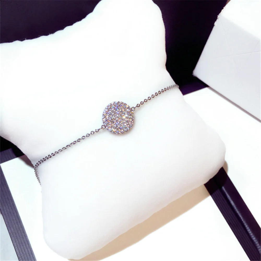 Minimalist Cubic Zirconia Beaded Chain Bracelets