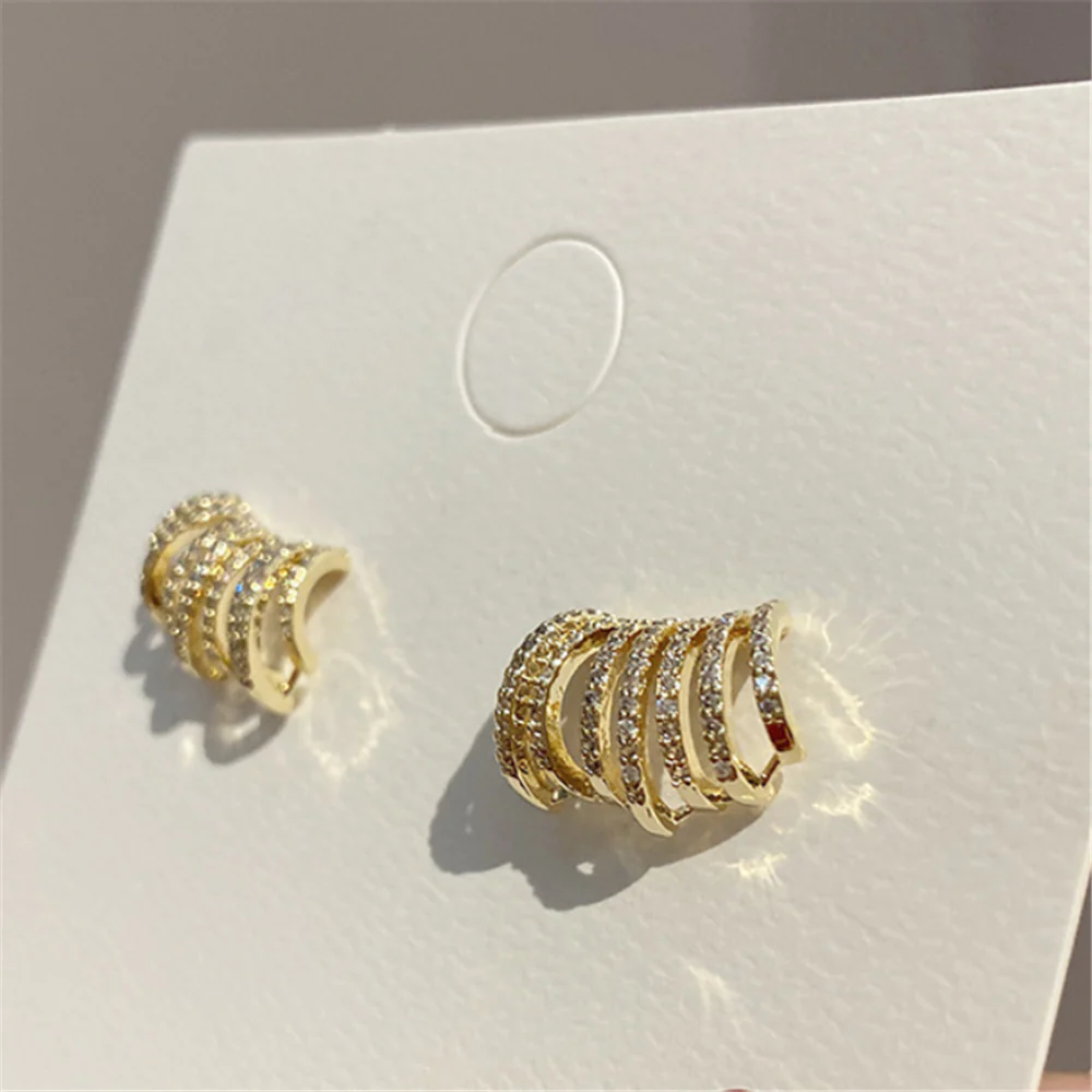 Minimalist Cubic Zirconia Beaded Studs Earrings