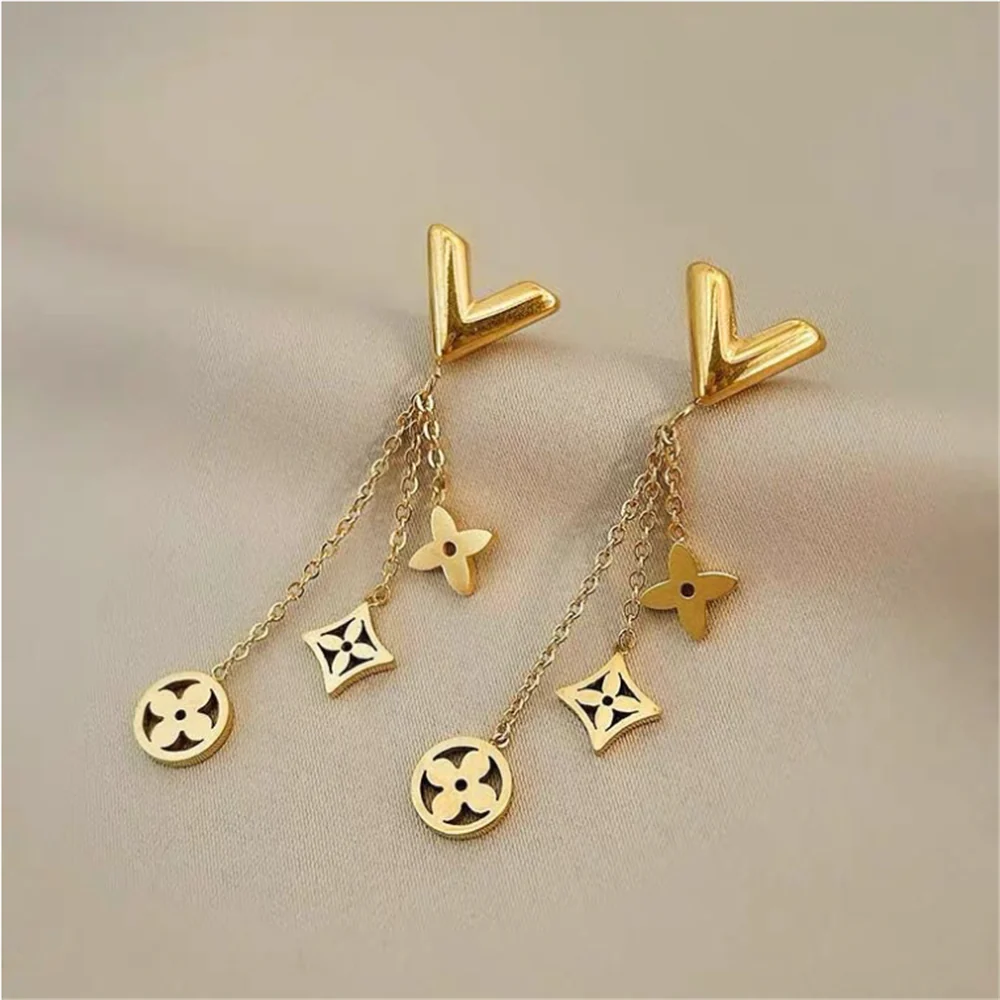 Vintage Lucky Floral Thread Earrings