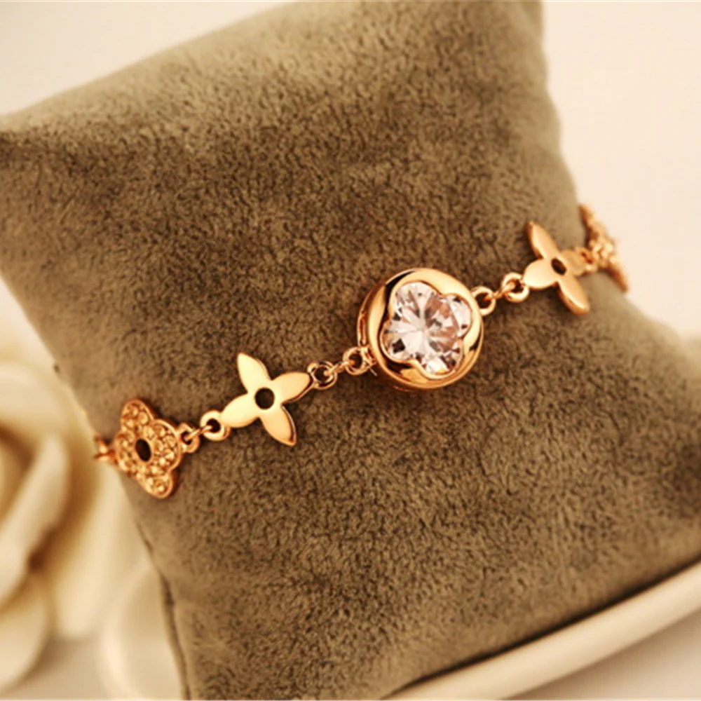 Vintage CZ Floral Statement Bracelets