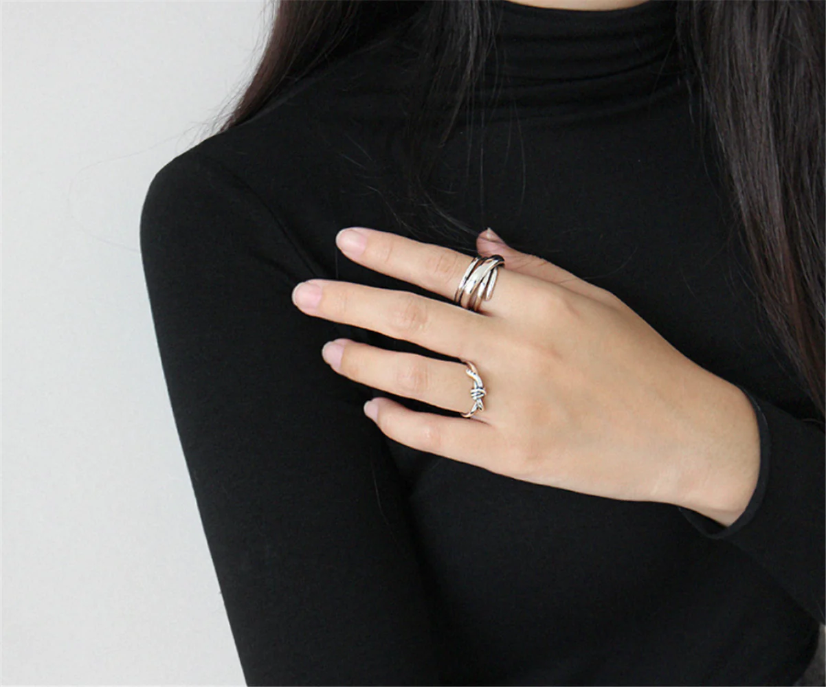 Silver Infinity Open Adjustment Finger Ring