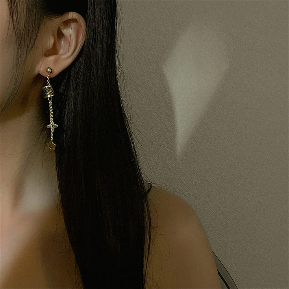 Monogram Statement Dangle Earrings