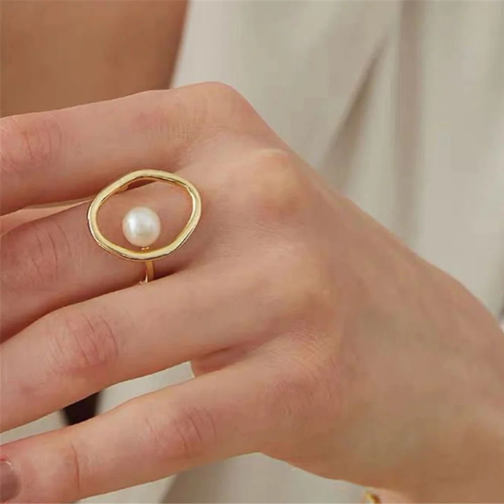 Minimalist Oyster Pearl Adjustment Rings