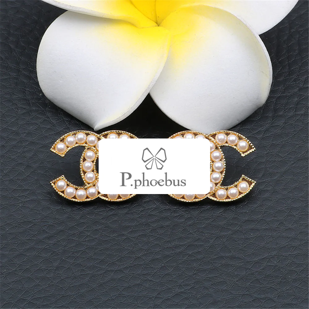 Vintage Pearl CC Statement Earrings