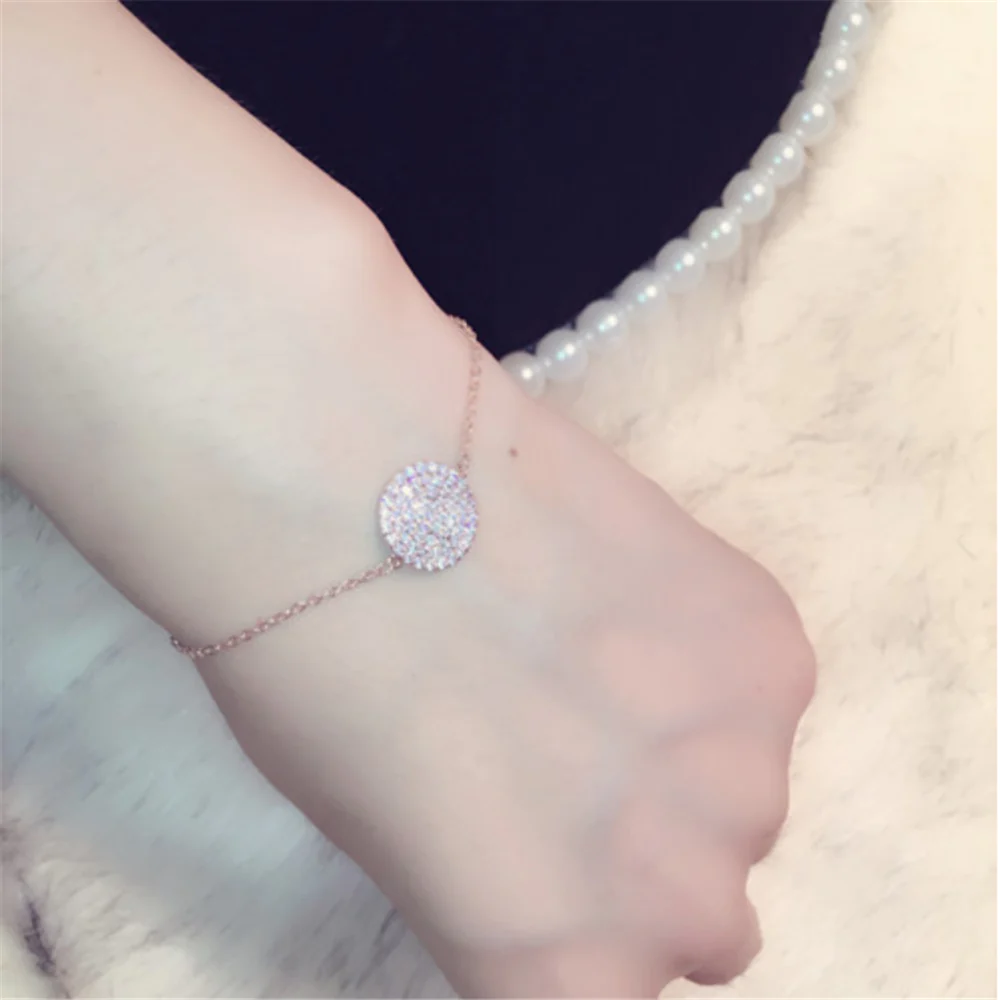 Minimalist Cubic Zirconia Beaded Chain Bracelets
