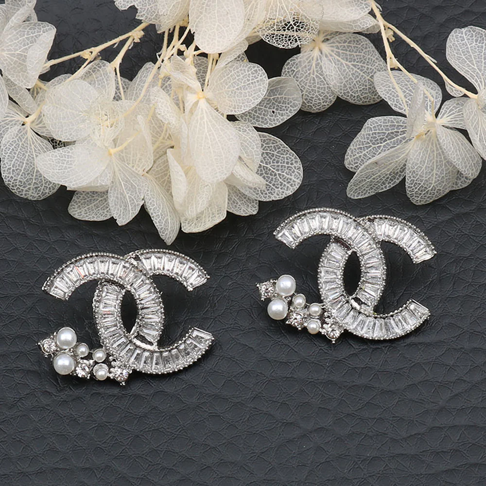 Rhinestones Crystal Pearl Beads Statement Earrings